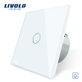 Livolo EU Luxus Weiß Kristallglas Türklingel Smart Touch Schalter 1 Gang 1 Way VL-C701B-11/12/13/15